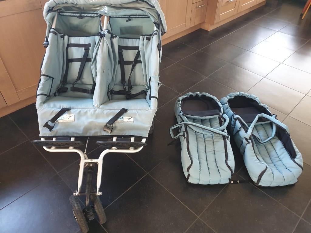kinderwagen, voor een tweeling, Gebruikt, Duowagen, Combiwagen, Ophalen