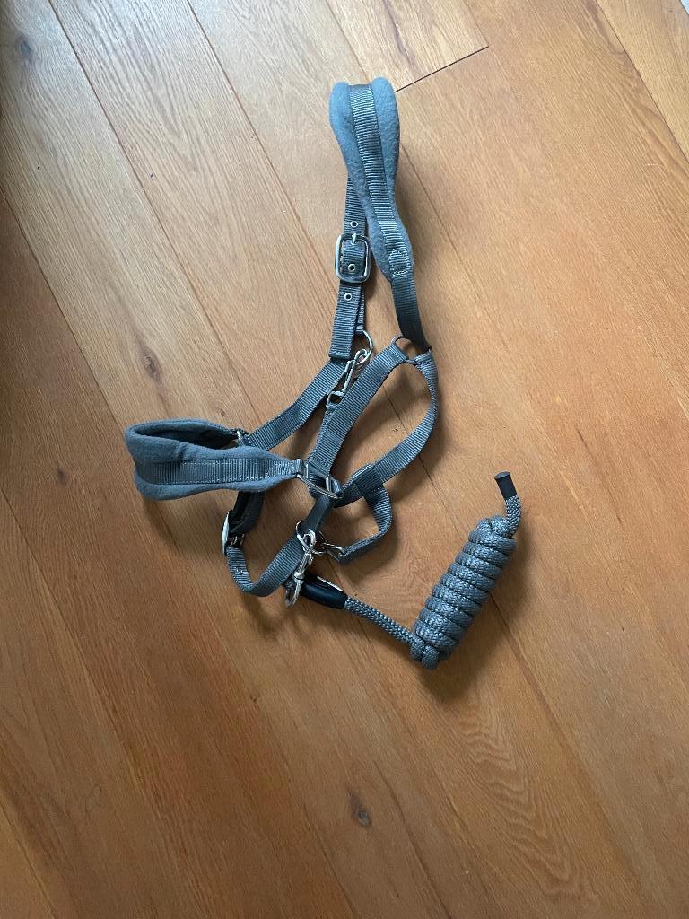 Halster met touw kleur grijs maat Full, Dieren en Toebehoren, Paarden en Pony's | Overige Paardenspullen, Ophalen of Verzenden