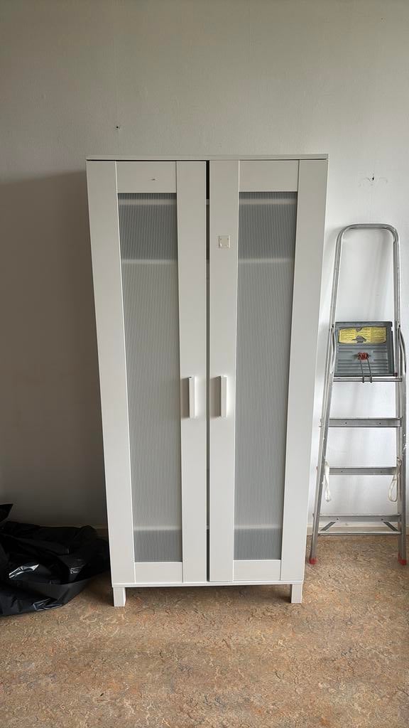 Witte kleding kast, Ophalen, 50 tot 100 cm, Zo goed als nieuw, 150 tot 200 cm