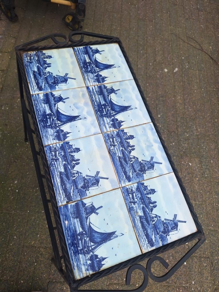 Tegeltableau met molens en schepen, Antiek en Kunst, Ophalen of Verzenden