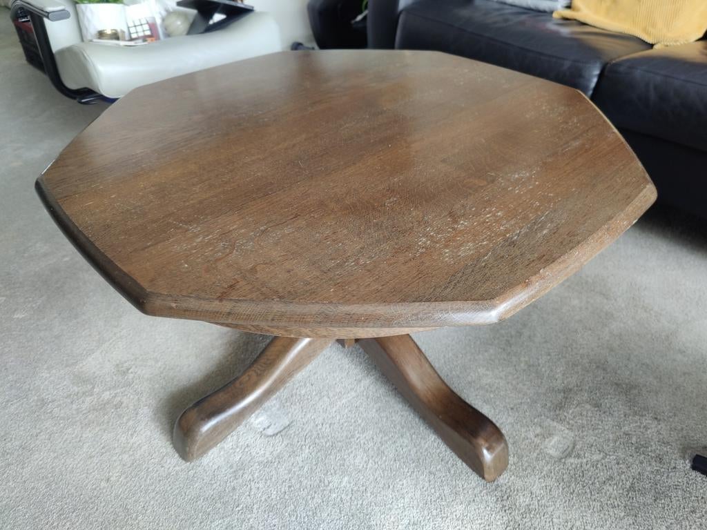 Salontafel, klassiek eiken, Ophalen, Gebruikt, 50 tot 100 cm, 50 tot 75 cm