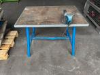 Gedore inklapbare werkbank met Heuer bankschroef 140mm, Ophalen, Nn, Gebruikt, Nn