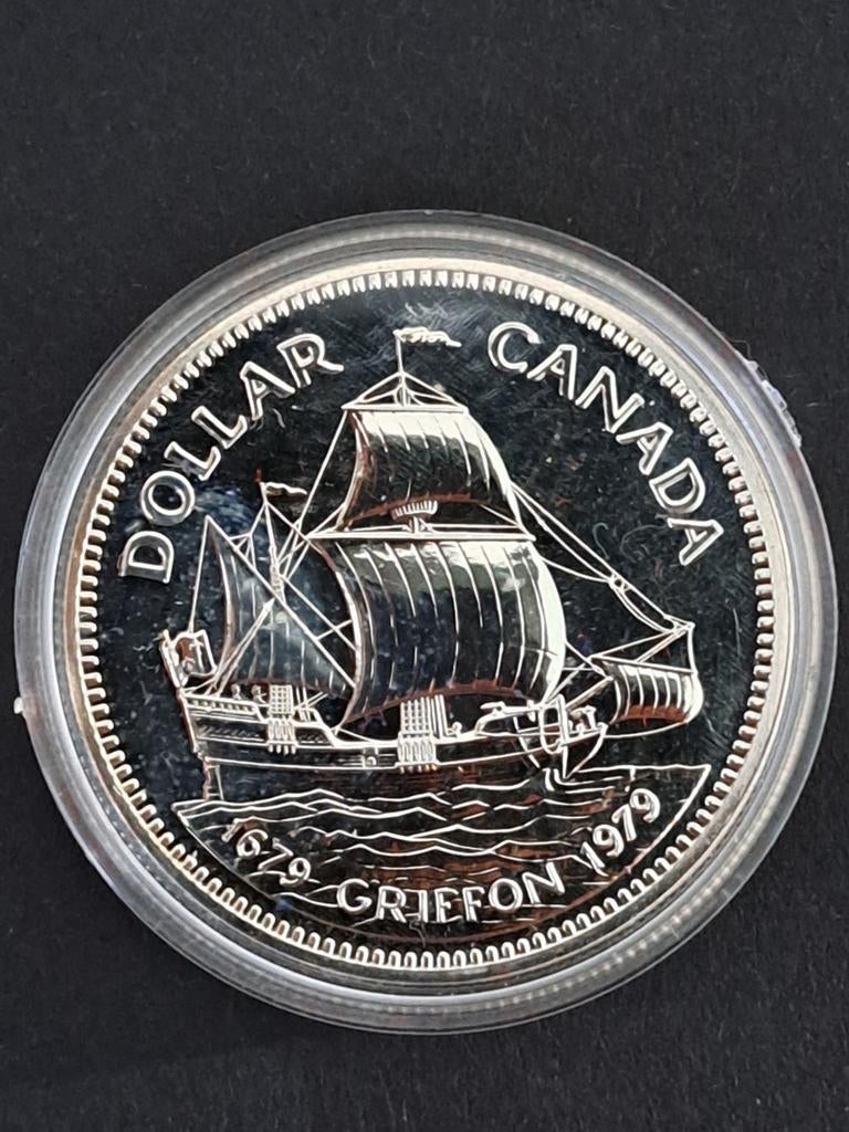 Canada one dollar 1979 Griffon, Postzegels en Munten, Munten | Amerika, Ophalen of Verzenden, Noord-Amerika, Losse munt, Zilver