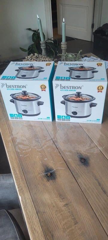 NIEUW: 2 x Bestron Kitchen Heroes Slowcooker (1,5L), Witgoed en Apparatuur, Slowcookers, Ophalen of Verzenden, Nieuw