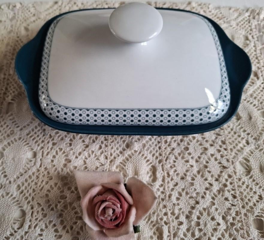 Vintage Eschenbach Bavaria, Blue Glaze, botervloot, Gebruikt, -, -, Overige typen