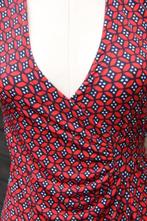 Wikkeljurk rood/ zwart Lola Liza mt 38 (36NL) Vaste prijs AA, Kleding | Dames, Ophalen of Verzenden, Zo goed als nieuw, Knielengte