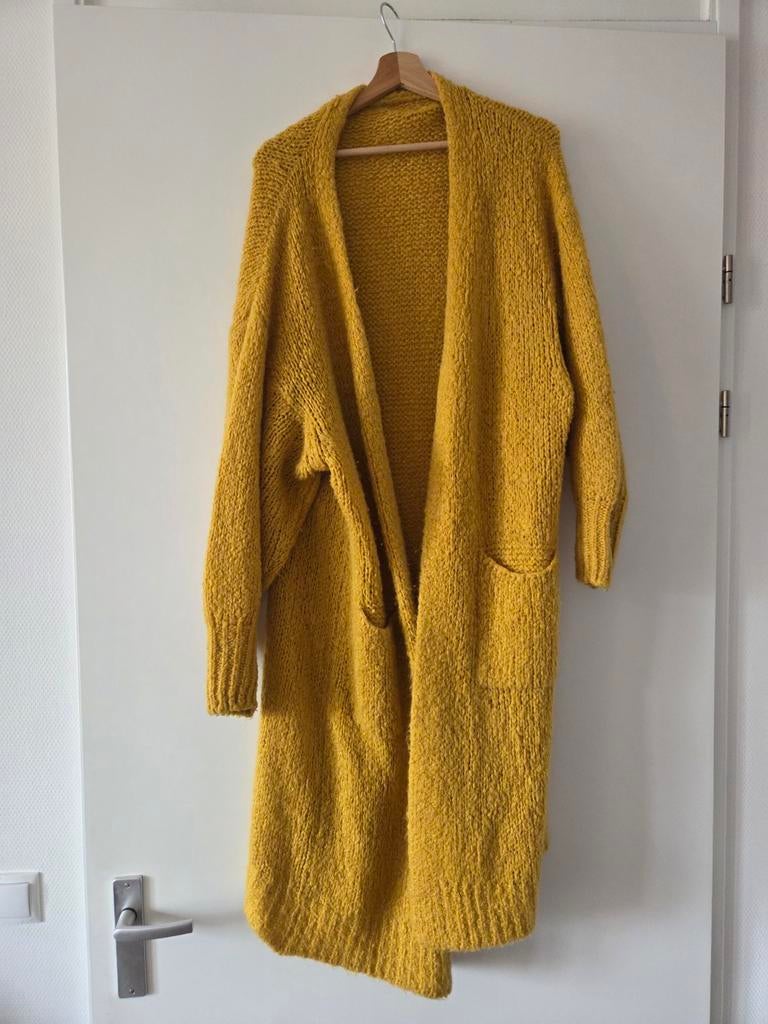 Geel lang vest, Ophalen of Verzenden, Gedragen, Geel