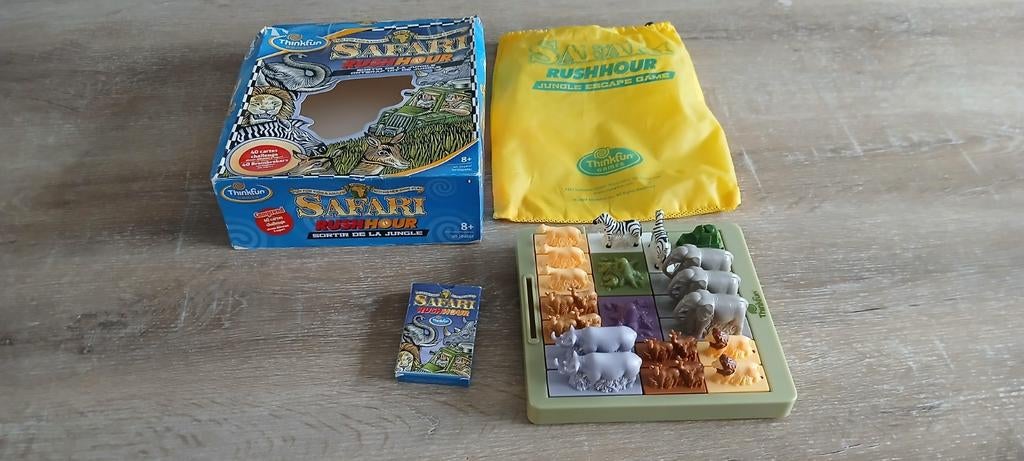 ThinkFun Safari Rush Hour 8+ 1 player game 40 opdrachten, Ophalen of Verzenden, Zo goed als nieuw, Puzzelen