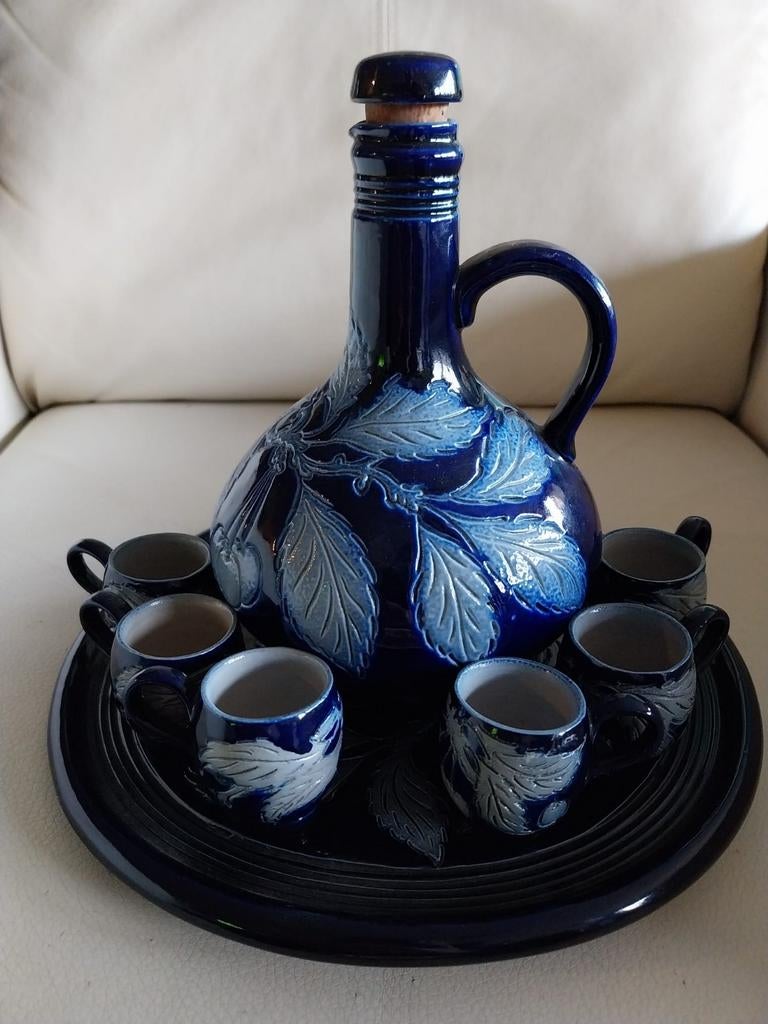 Vintage Betschdorf stoneware grappa likeurset, Verzenden