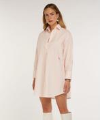 Josh V blousejurk XS/S lichtroze gestreept met parel knoop, Ophalen of Verzenden, Zo goed als nieuw, Roze, Maat 34 (XS) of kleiner