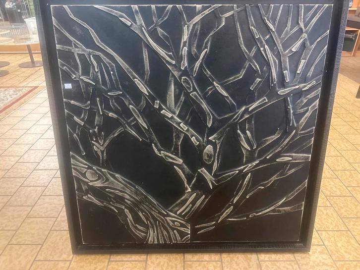 Grote schilderij met boomstructuur, Antiek en Kunst, Kunst | Schilderijen | Modern, Ophalen