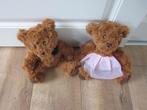 Lucardi Juwelier 2x bruin ruwharig pluche beer knuffels, Ophalen of Verzenden, Nieuw, Beer