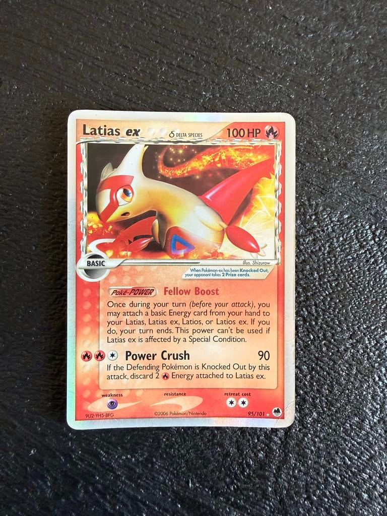 Latias ex (Dragon Frontiers) Pokemon Kaart, Ophalen of Verzenden, Gebruikt, Losse kaart, Foil