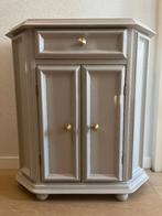 Vintage greige halkast kastje – upcycled massief hout, Ophalen