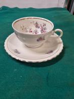 kop en schotel met bloemen decor theekop, Ophalen of Verzenden