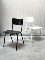 Retro eetkamerstoelen nieuw schoolstoelen zwart wit prijs ps, Jaren 60, Overige kleuren, NL, Nieuw