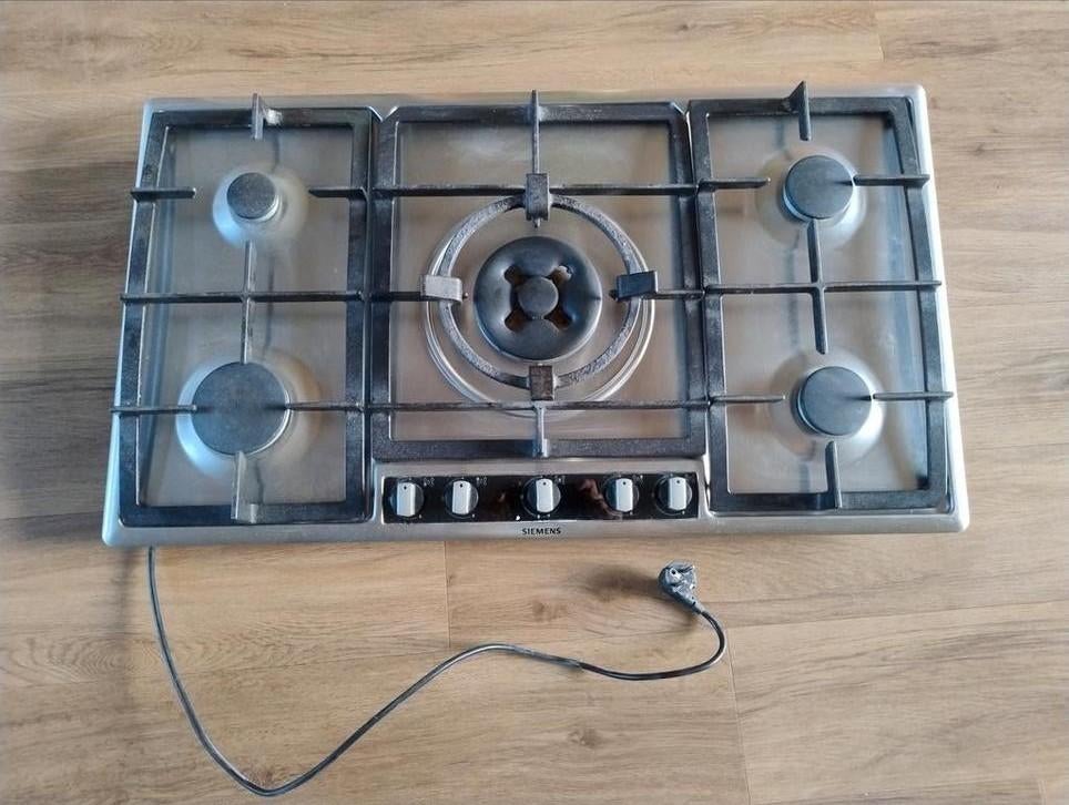 Siemens ER19250NL inbouw gaskookplaat RVS, Witgoed en Apparatuur, Kookplaten, Ophalen, Gebruikt, 4 kookzones, Inbouw