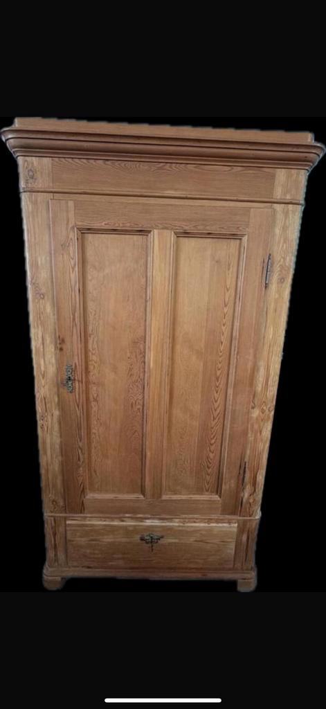 Grenen hangkast met lade, Ophalen of Verzenden