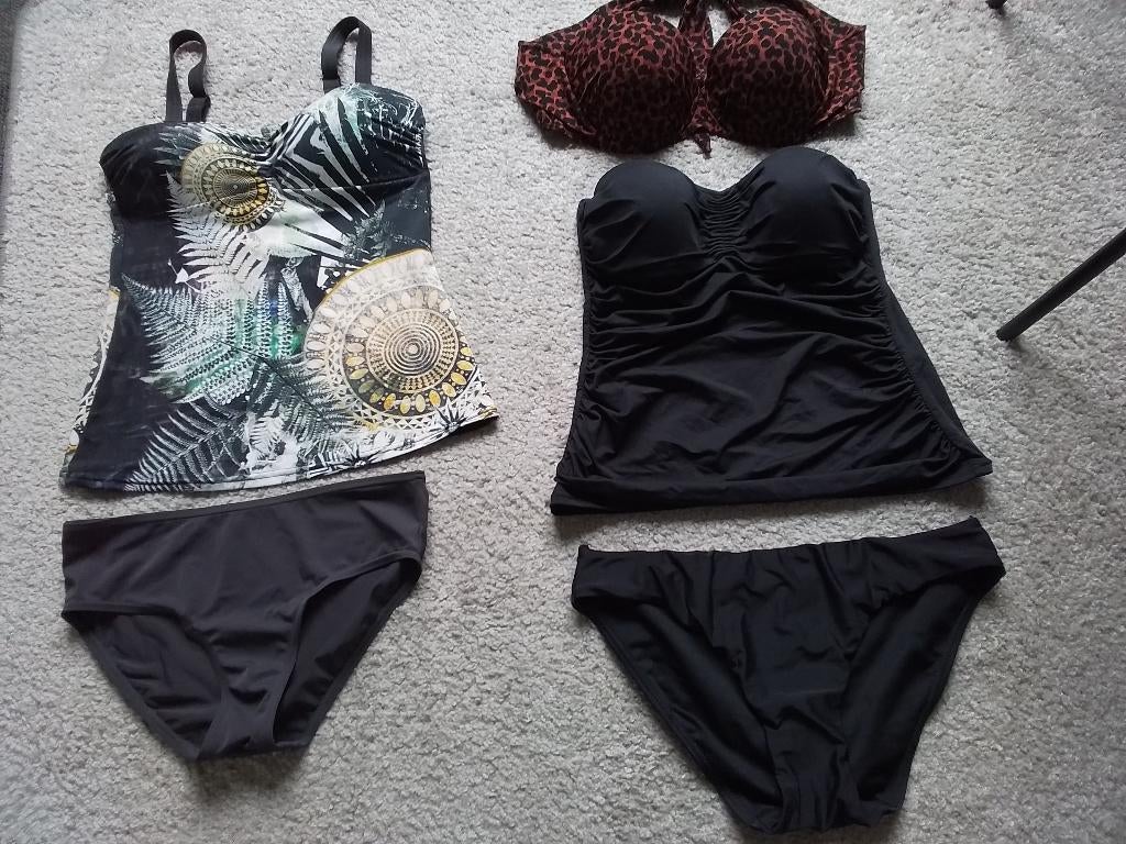 Tankini mt,38, Ophalen of Verzenden, Zo goed als nieuw, Zwart, Overige typen