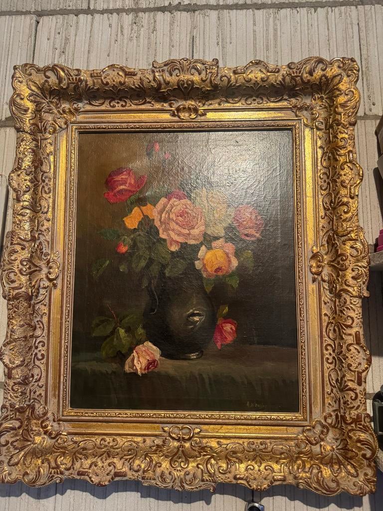 Schilderij van A. Wensing 68cm x 58cm, Ophalen of Verzenden