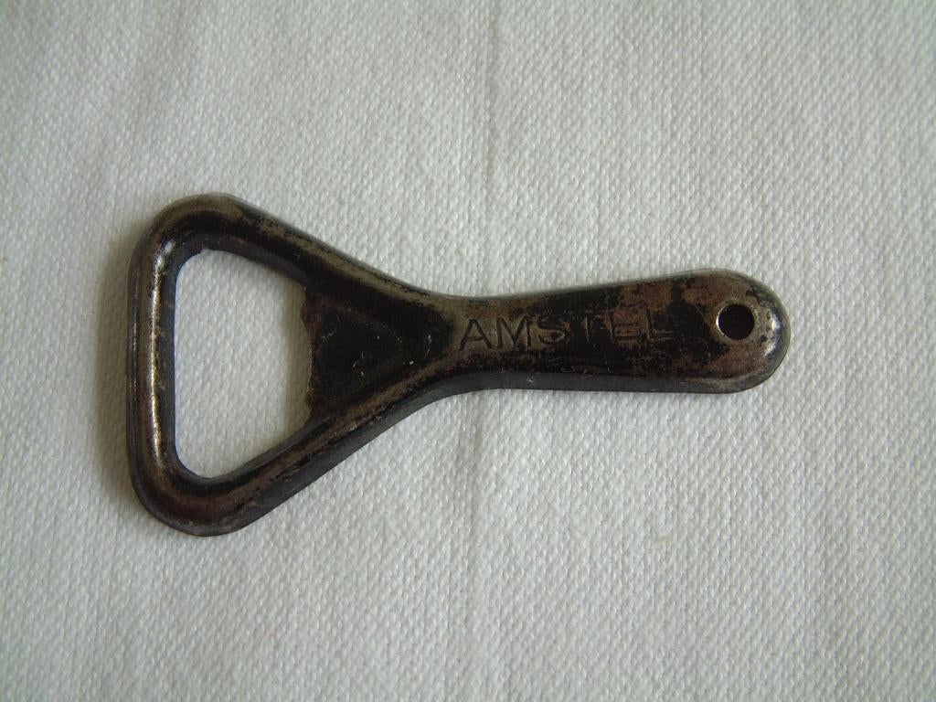 Oude opener doppenwipper flesopener Amstel, Ophalen of Verzenden, Gebruikt, Flesopener, Amstel