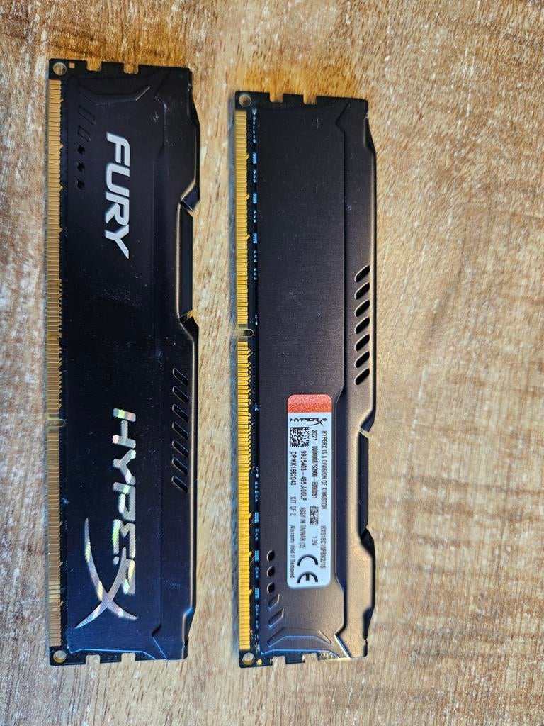 HyperX FURY DDR3 RAM Geheugen (2x 8GB), Computers en Software, RAM geheugen, Server, 8 GB, DDR3, Ophalen of Verzenden