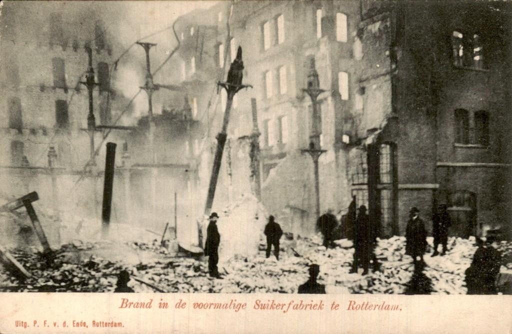 Rotterdam - Suikerfabriek - Brand, Ophalen of Verzenden, Voor 1920, Ongelopen, Zuid-Holland