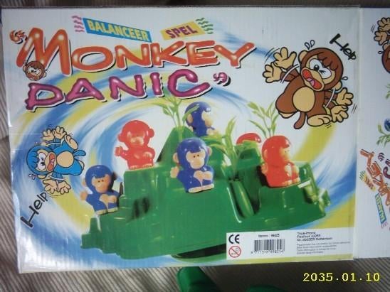 Monkey Panic balanceer spel, Een of twee spelers, Ophalen, Gebruikt