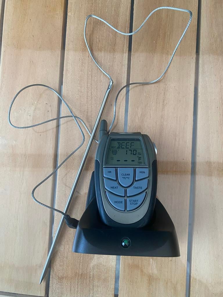Digitale BBQ Vleesthermometer met Draadloze Ontvanger, Ophalen of Verzenden, Zo goed als nieuw
