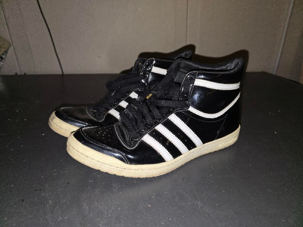 Adidas Sleek Series Gloss Zwart Sneakers - Gebruikt, Adidas, Zwart, Ophalen of Verzenden, Sneakers of Gympen