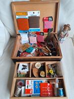Houten kistje met divers naaigerei, Hobby en Vrije tijd, Naaien en Fournituren, Ophalen of Verzenden, Gebruikt, Overige typen
