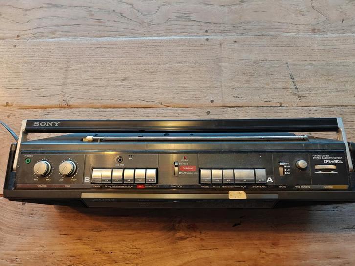 Sony CFS-W30IL Boombox met dubbele cassettedeck, Audio, Tv en Foto, Walkmans, Discmans en Minidiscspelers, Overige typen, Ophalen of Verzenden