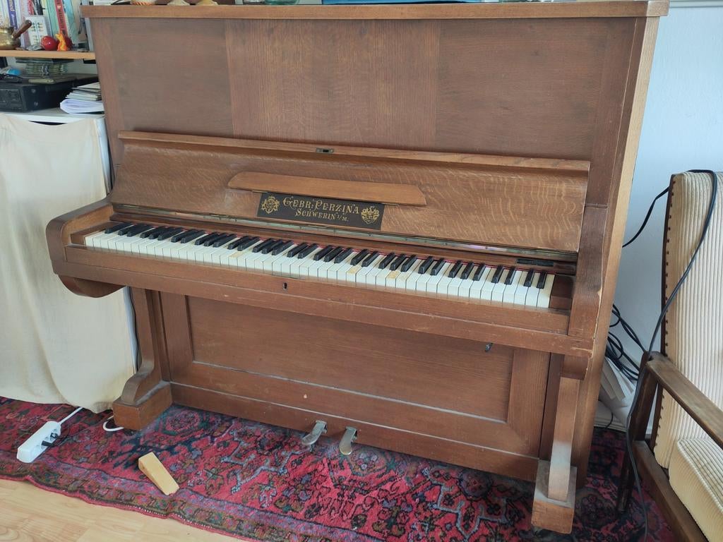 Perzina Piano, Muziek en Instrumenten, Piano's, Ophalen, Gebruikt, Zwart