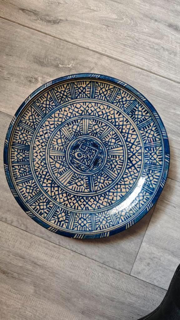 Handgemaakt Marokkaans wandbord uit Fez, Antiek en Kunst, Antiek | Wandborden en Tegels, Ophalen