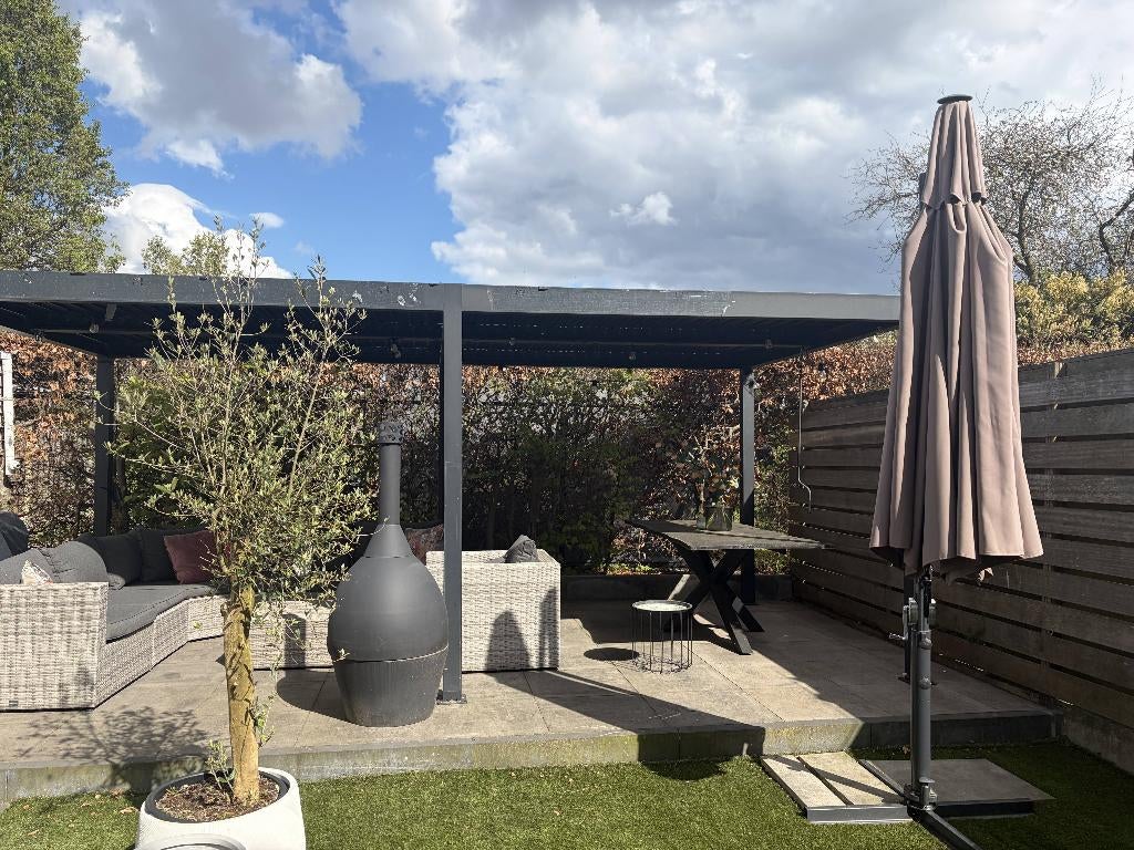 Lamellen overkapping 3x6, Ophalen, Zo goed als nieuw, Veranda