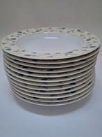 DE servies Wawel 11 diepe borden geel met blauwe bloemen, Ophalen, Gebruikt, Bord(en), Overige stijlen