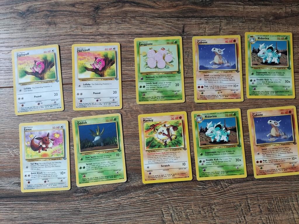 11 Pokémon kaarten - Jungle serie, Hobby en Vrije tijd, Verzamelkaartspellen | Pokémon, Ophalen of Verzenden, Gebruikt, Meerdere kaarten