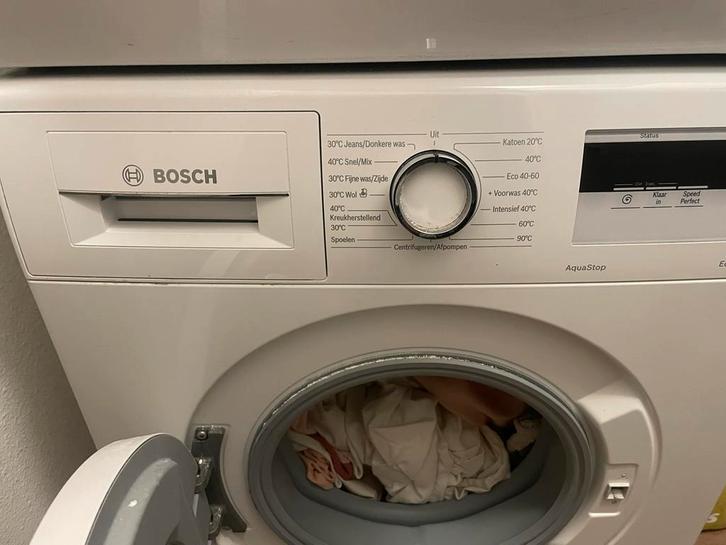 Bosch WAN28095NL Wasmachine, Witgoed en Apparatuur, Wasmachines, Gebruikt, Voorlader, 6 tot 8 kg, 85 tot 90 cm, 1200 tot 1600 toeren