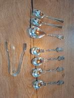 Diverse lepeltjes en suikerknijper, Ophalen