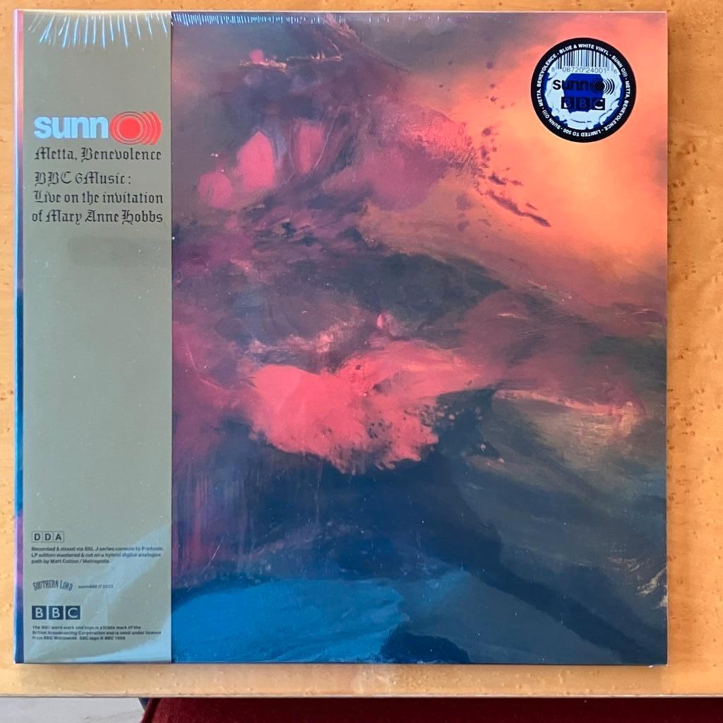 Sunn O))) – Metta, Benevolence BBC 6 (LP - Blue/white - 500c, Ophalen of Verzenden, Nieuw in verpakking, 12 inch, Overige genres