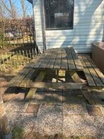 GRATIS Houten picknicktafel ophalen in Voorthuizen, Ophalen, Gebruikt, Rechthoekig, Hout