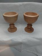 Set van 2 vintage houten eierdopjes, Ophalen of Verzenden, Zo goed als nieuw