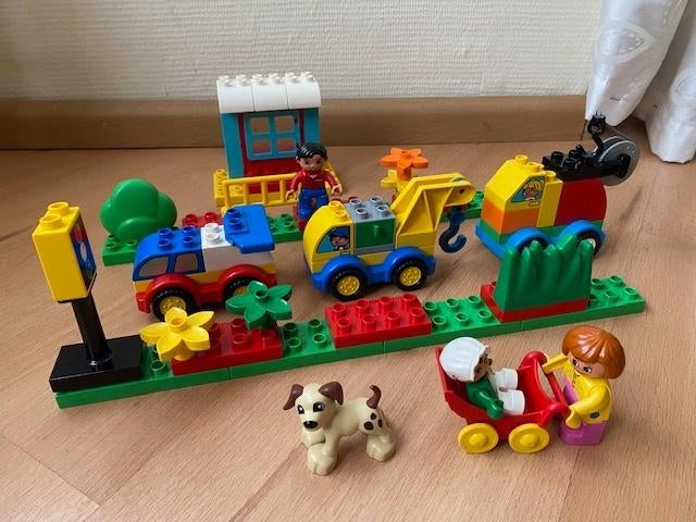 Duplo, straat verkeer takelwagen hond baby pop auto huis etc, Kinderen en Baby's, Ophalen of Verzenden, Gebruikt, Duplo