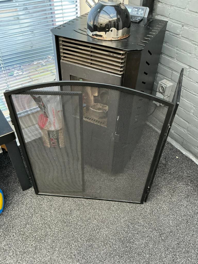 Te koop driedelig haardscherm, Ophalen of Verzenden, Zo goed als nieuw, Gas, Gaskachel