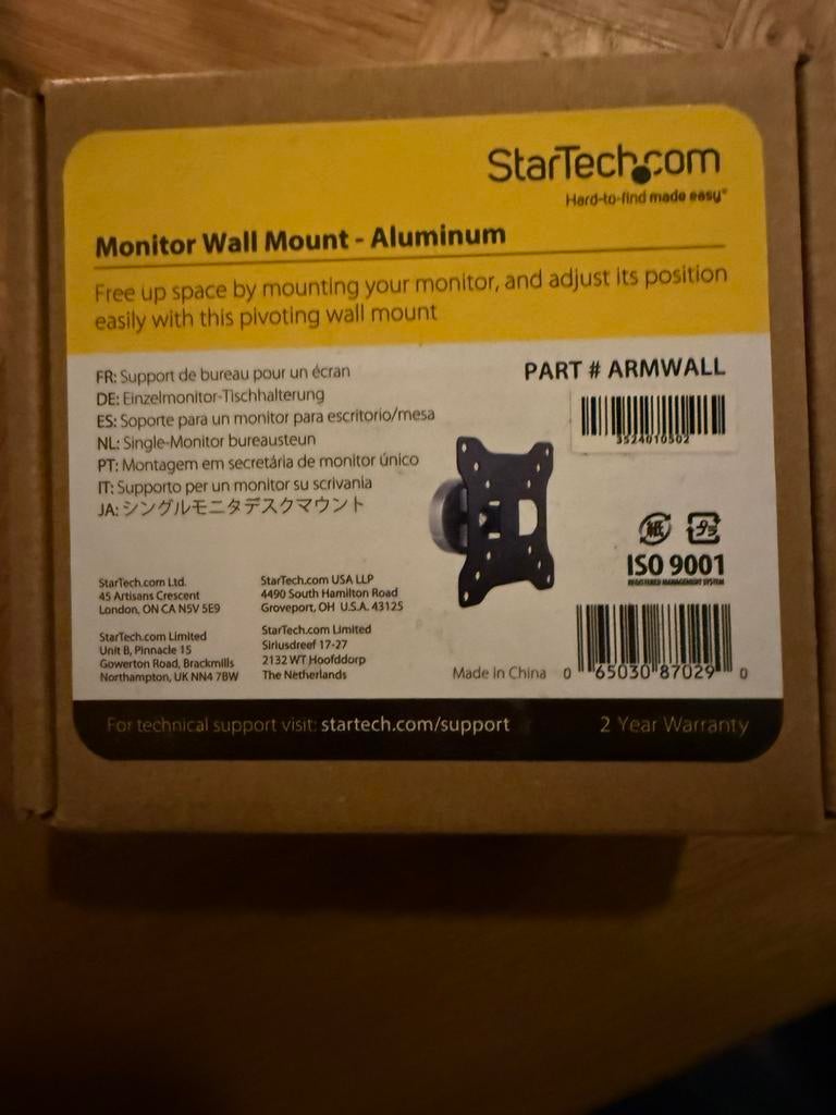 StarTech Muurbeugel, Ophalen of Verzenden, Nieuw