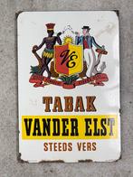 Vintage Emaille Reclamebord Tabak Vander Elst, Verzamelen, Ophalen of Verzenden, Gebruikt, Reclamebord