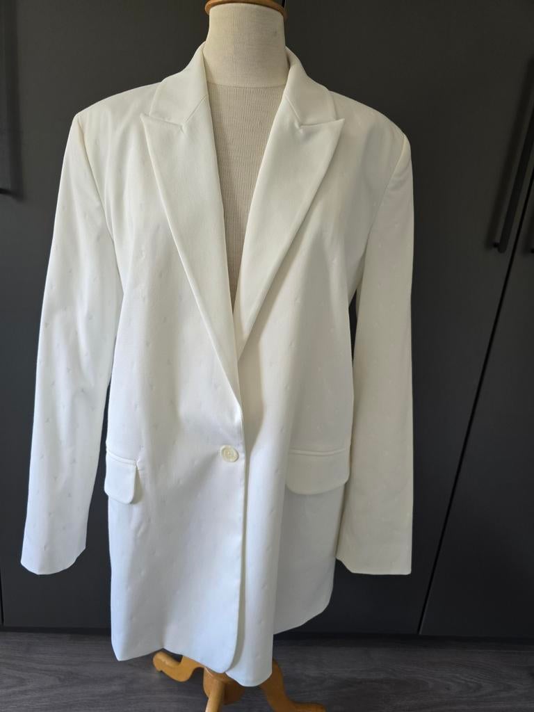 Alix the Label oversized witte blazer maat L, Ophalen of Verzenden, Zo goed als nieuw, Wit
