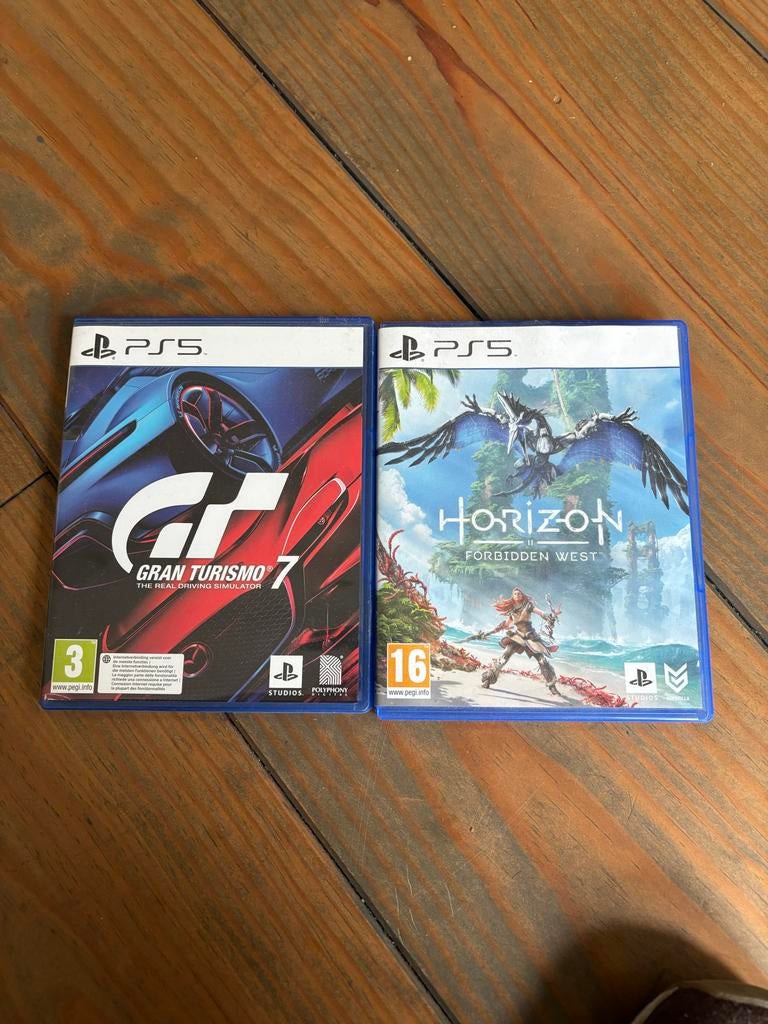 Gran Turismo 7 & Horizon Forbidden West PS5 bundel, Online, 1 speler, Racen en Vliegen, Ophalen of Verzenden