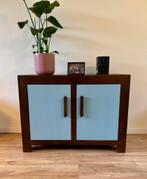 Retro vintage houten dressoir kast, Huis en Inrichting, Ophalen, Met deur(en), 50 tot 100 cm, Zo goed als nieuw