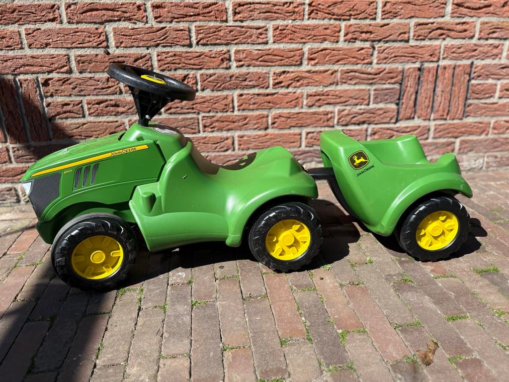 Rolly Toys John Deere 6150R MiniTrac met Aanhanger, Ophalen, Gebruikt, Loopvoertuig